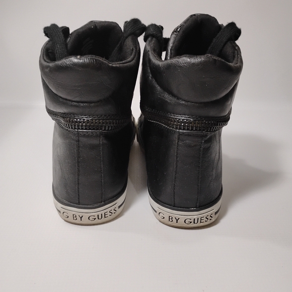 G by Guess Size 8 High Top Black Lace Up Sneakers Shoes - Picture 3 of 12